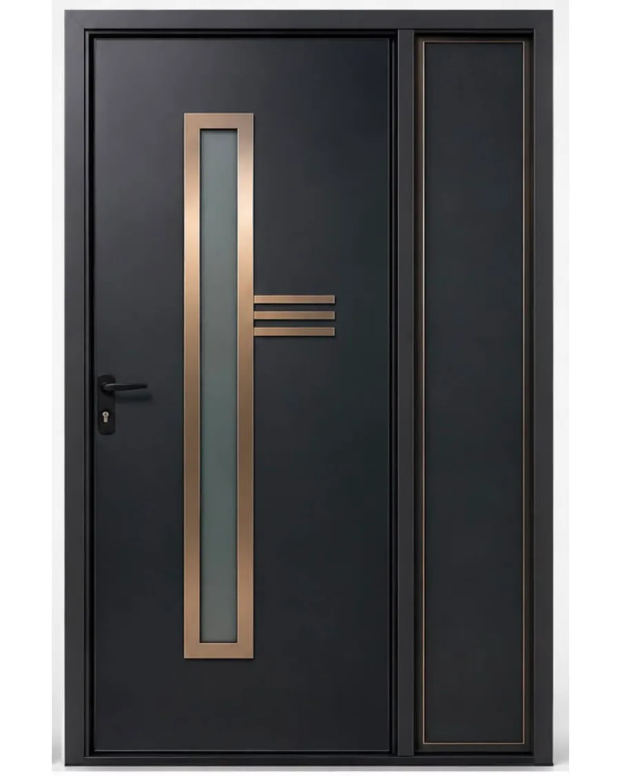 Anthracite Bronze Door with Sidelight