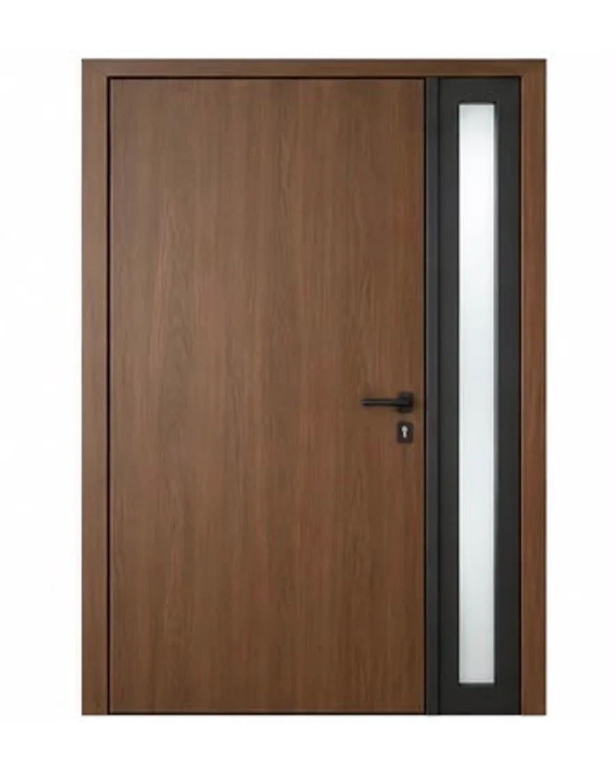 Wood Door with Side Panel